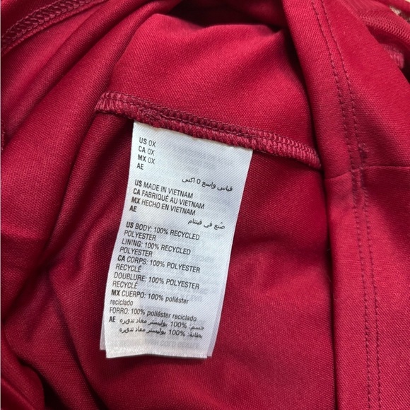 ON 34TH RED RUFFLE TULLE SHEER BABY DOLL FLUTTER SLEEVE DRESSY TOP/BLOUSE SZ 0X - Picture 10 of 13